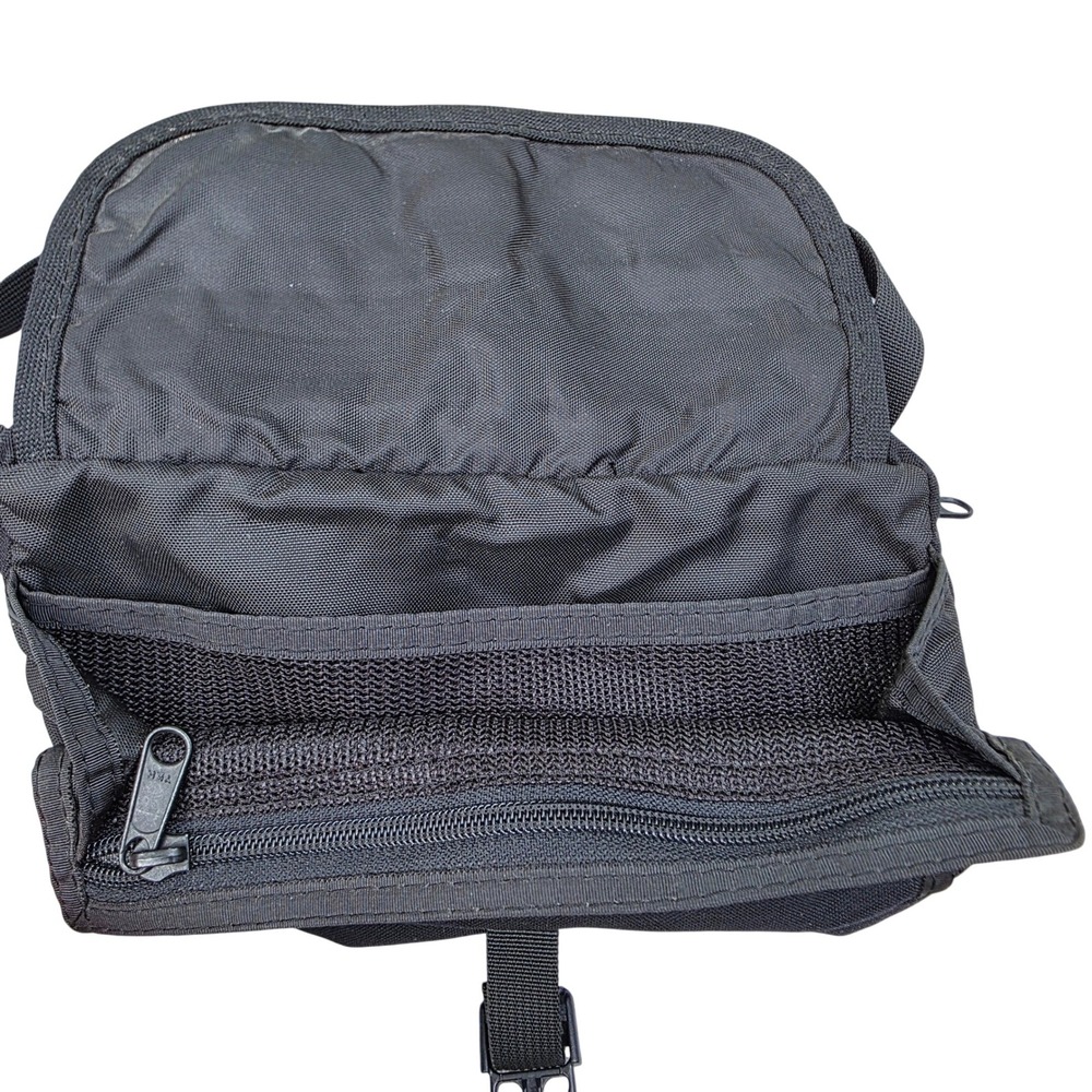 Vintage Eagle Creek Fanny Pack Black Travel Bag Crossbody Y2K Waist Pack - Picture 5 of 6